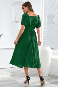 A-Line Short Sleeves Black Wedding Party Dress sold by Zapaka