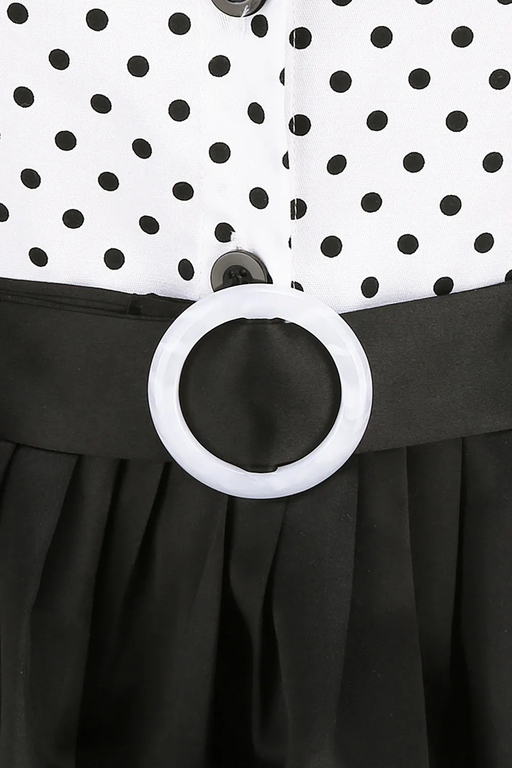 Black and White Polka Dots Vintage 1950s Dress sold by Zapaka product image thumbnail 5