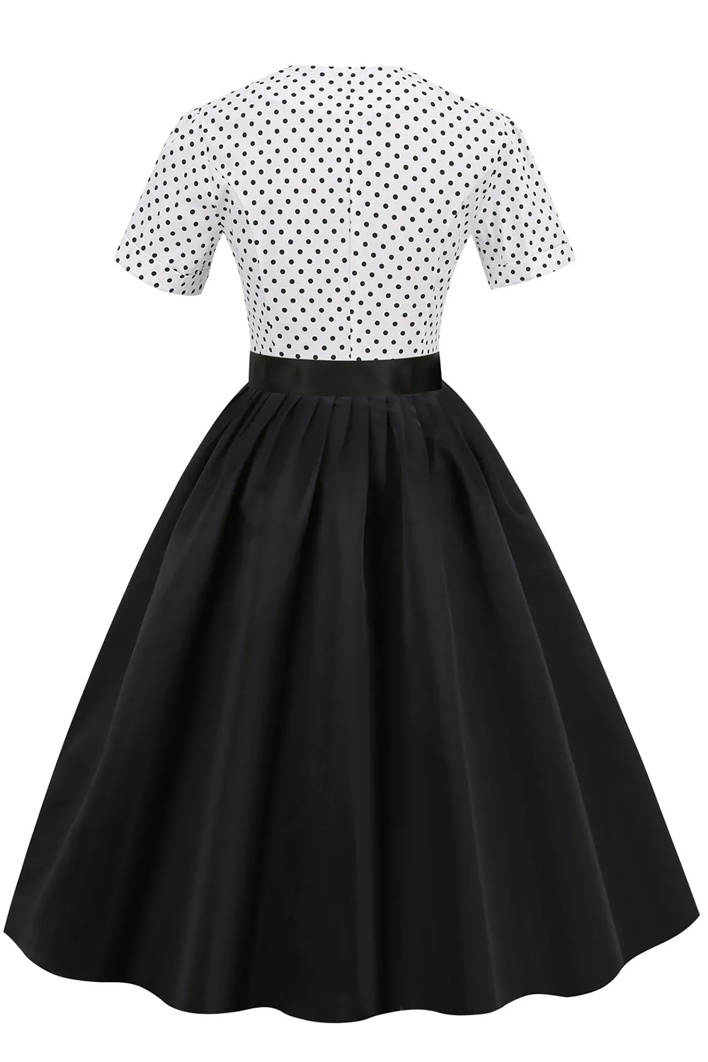 Black and White Polka Dots Vintage 1950s Dress sold by Zapaka product image thumbnail 2