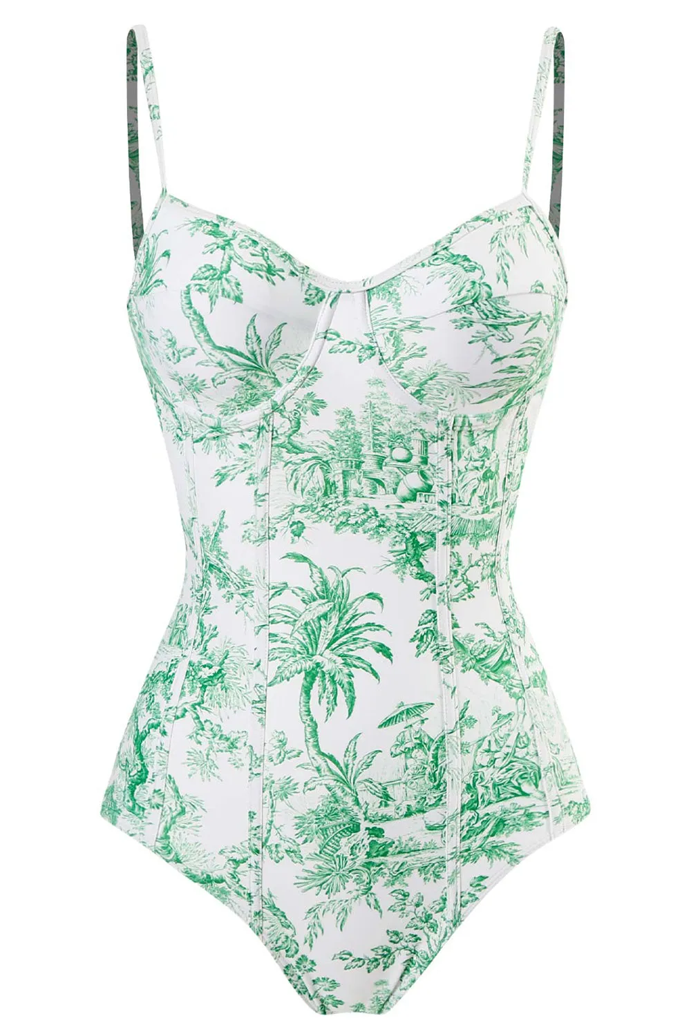 Blue Printed High Waist One Piece Swimwear sold by Zapaka product image thumbnail 5