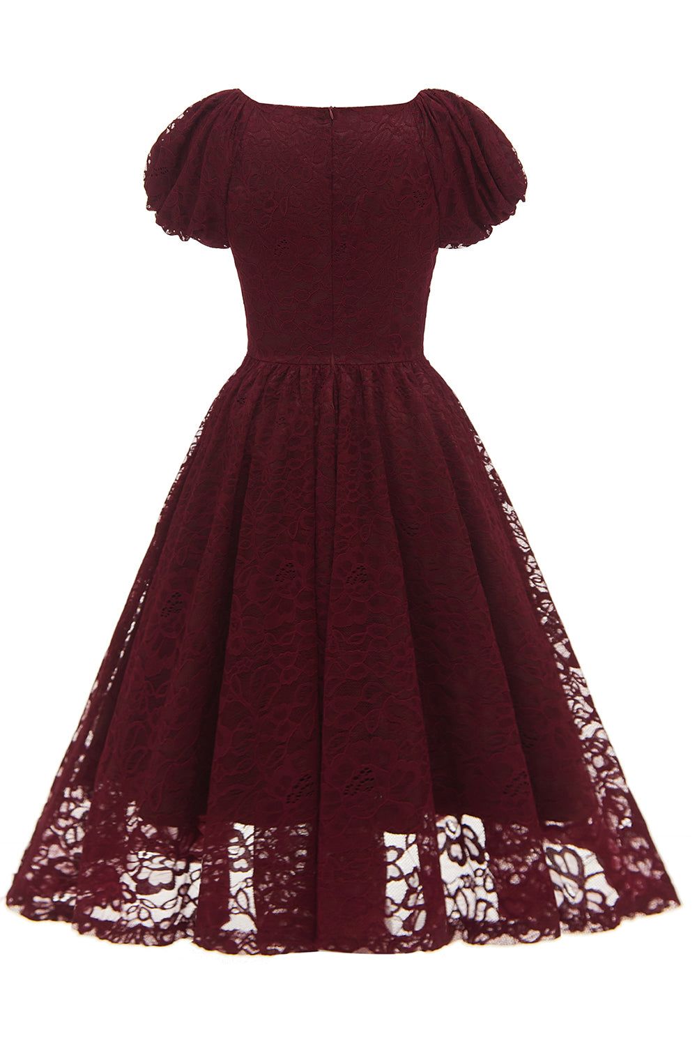 Puff Sleeves A-line Lace Dress sold by Zapaka product image thumbnail 2