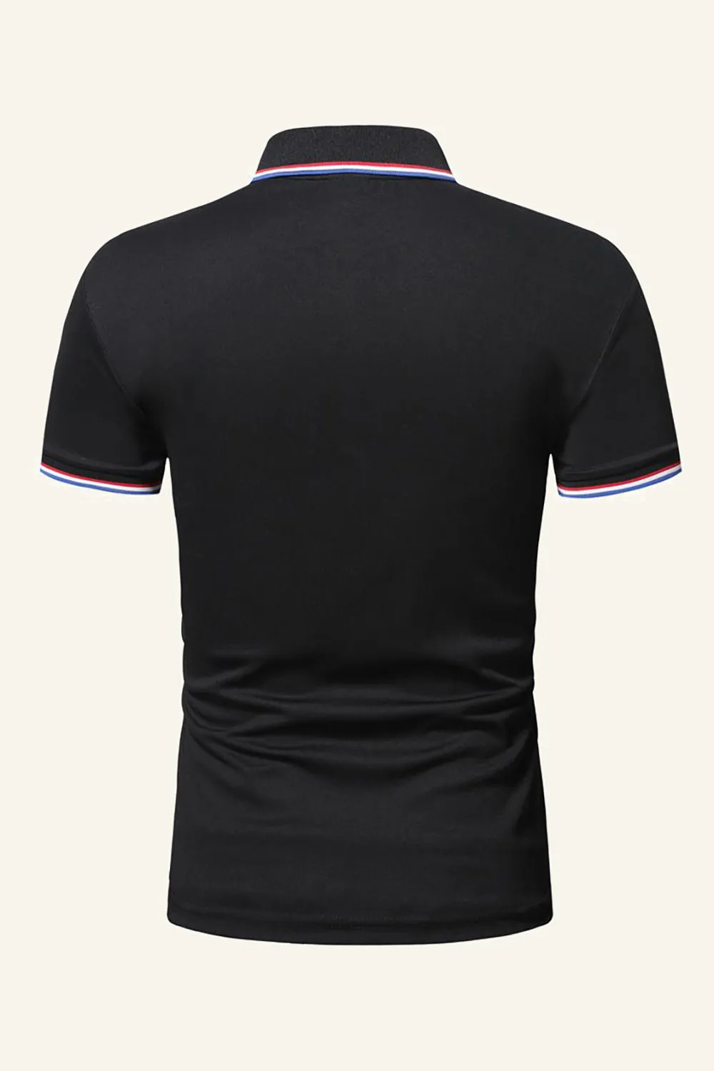 Men's Black Cotton Short-sleeve Casual Polo Shirt sold by Zapaka product image thumbnail 2