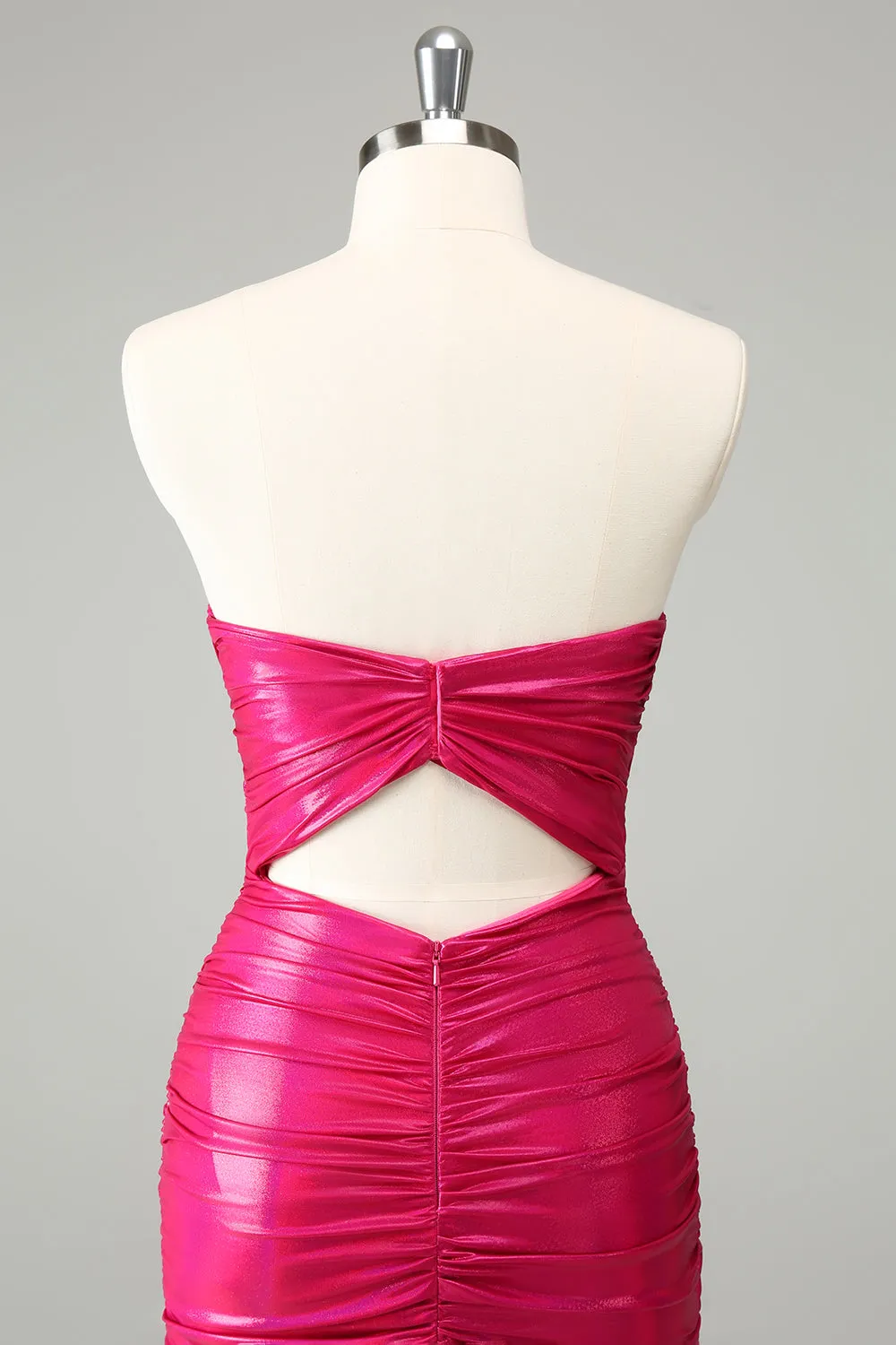 Fuchsia Bodycon Sweetheart Keyhole Short Homecoming Dress sold by Zapaka product image thumbnail 5