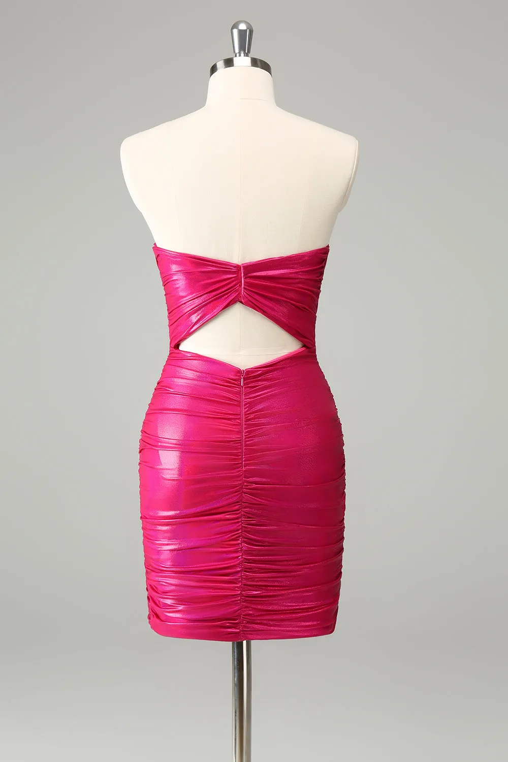 Fuchsia Bodycon Sweetheart Keyhole Short Homecoming Dress sold by Zapaka product image thumbnail 2