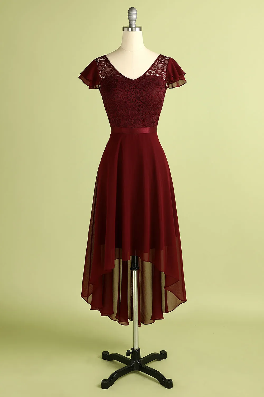 Illusion Neck Asymmetrical Dress sold by Zapaka product image thumbnail 5