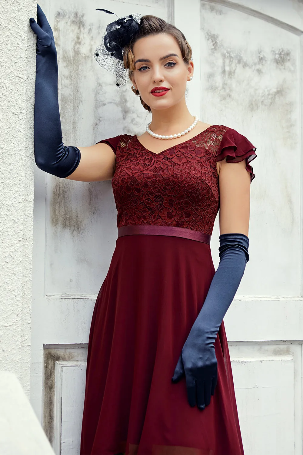 Illusion Neck Asymmetrical Dress sold by Zapaka product image thumbnail 3