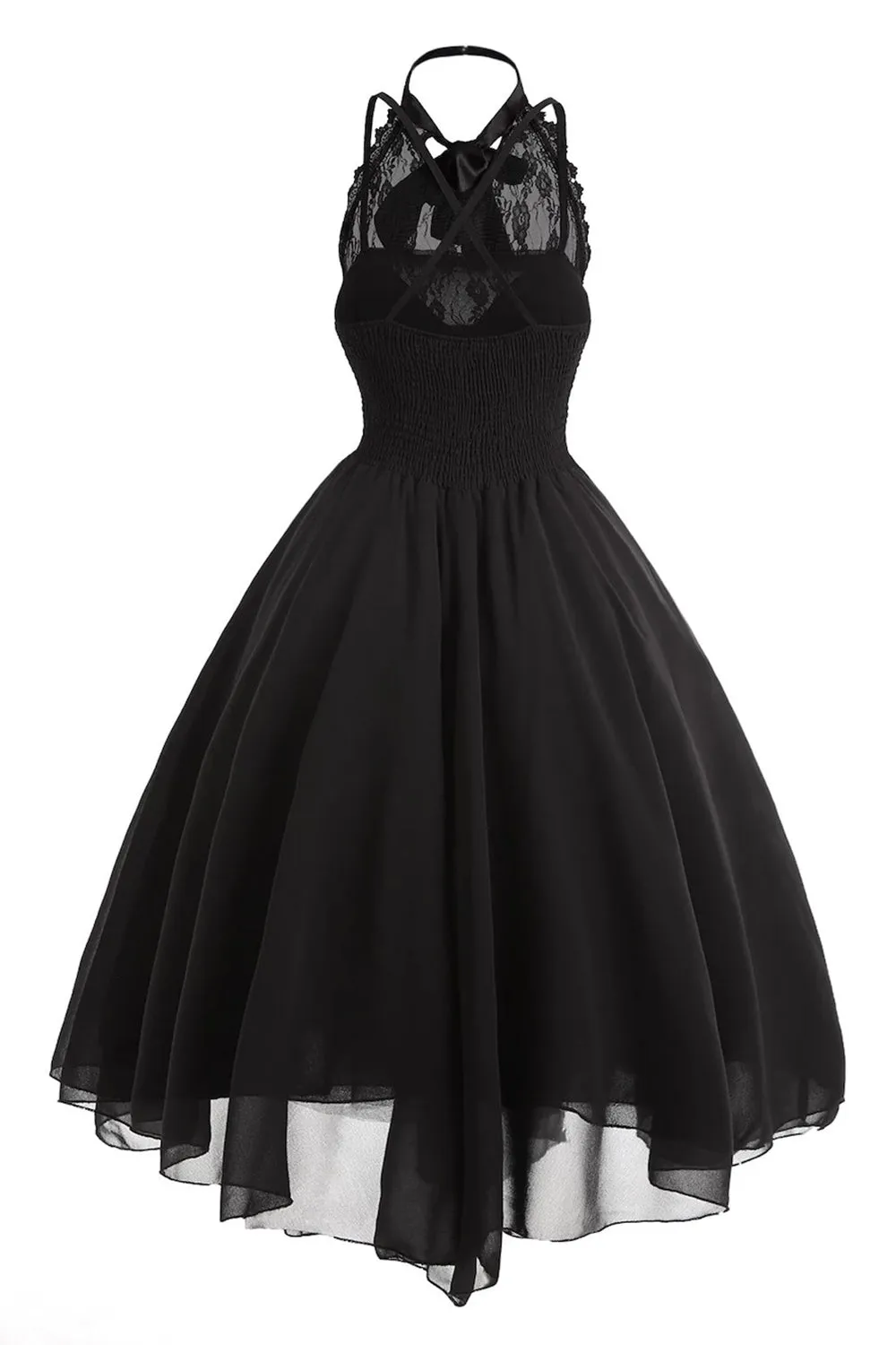 Black Chiffon Vintage Halloween Dress sold by Zapaka product image thumbnail 2