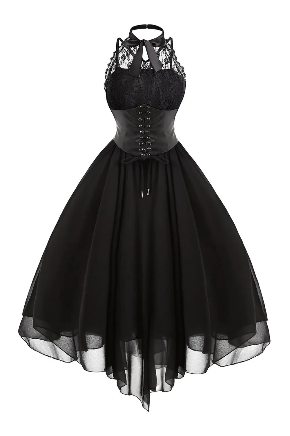 Black Chiffon Vintage Halloween Dress sold by Zapaka