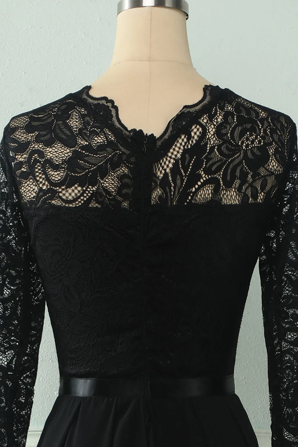 Back Lace Dress with Long Sleeves sold by Zapaka product image thumbnail 4