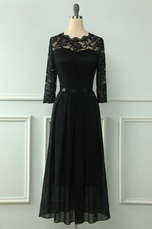 Back Lace Dress with Long Sleeves sold by Zapaka