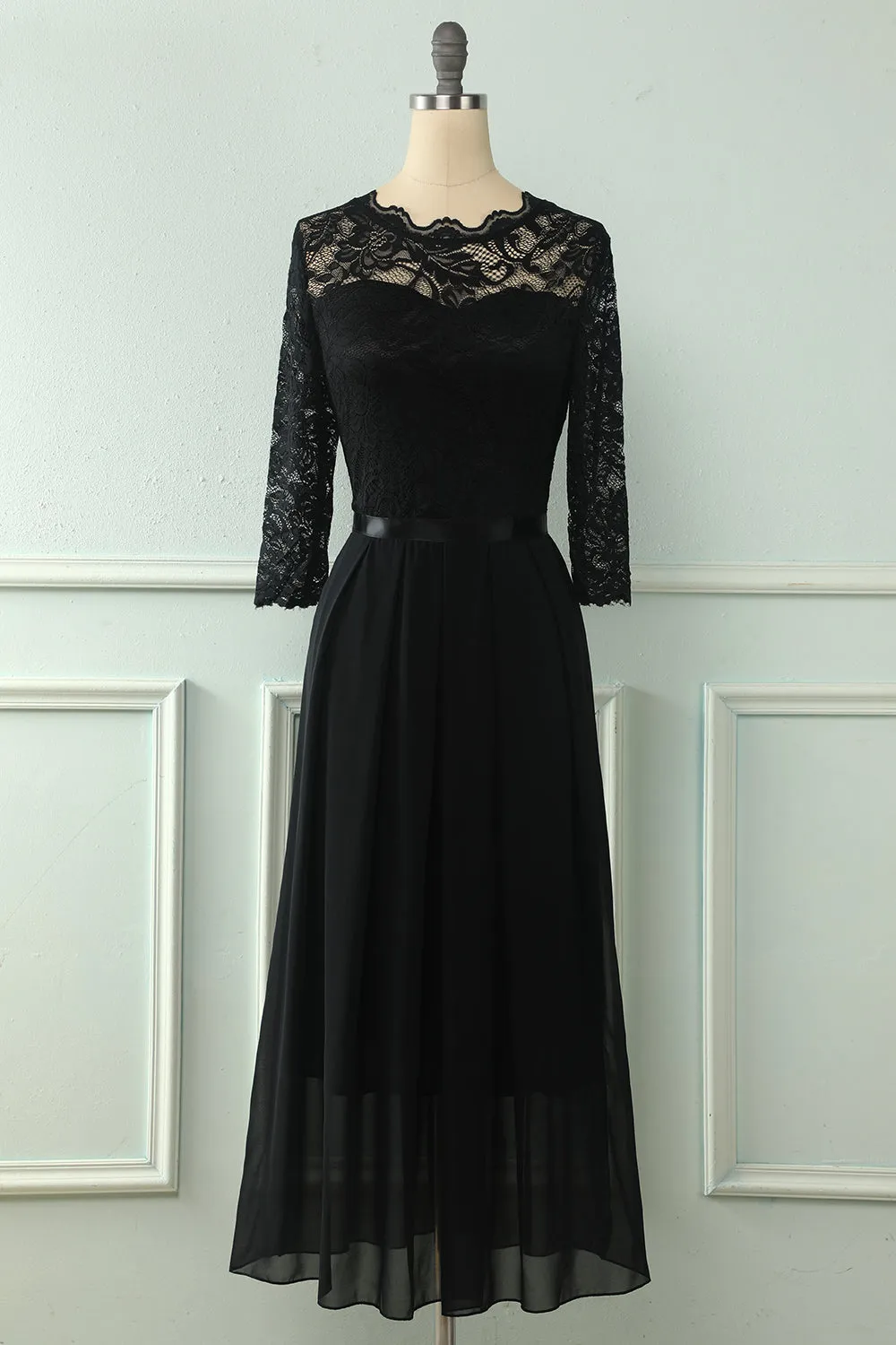 Back Lace Dress with Long Sleeves sold by Zapaka