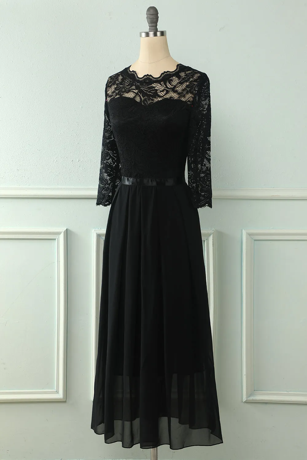 Back Lace Dress with Long Sleeves sold by Zapaka product image thumbnail 5