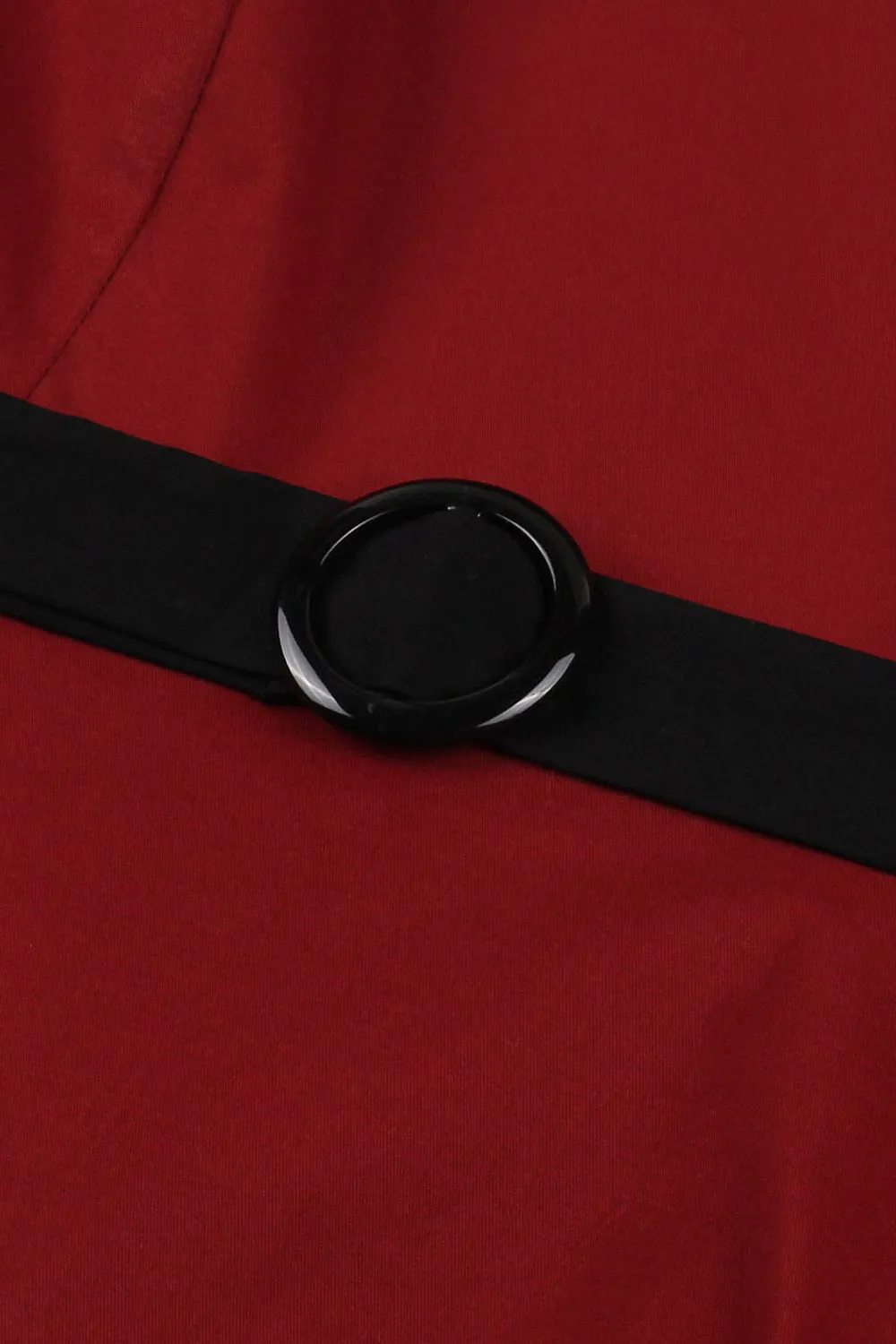 Red A Line 1950s Swing Dress with Belt sold by Zapaka product image thumbnail 5