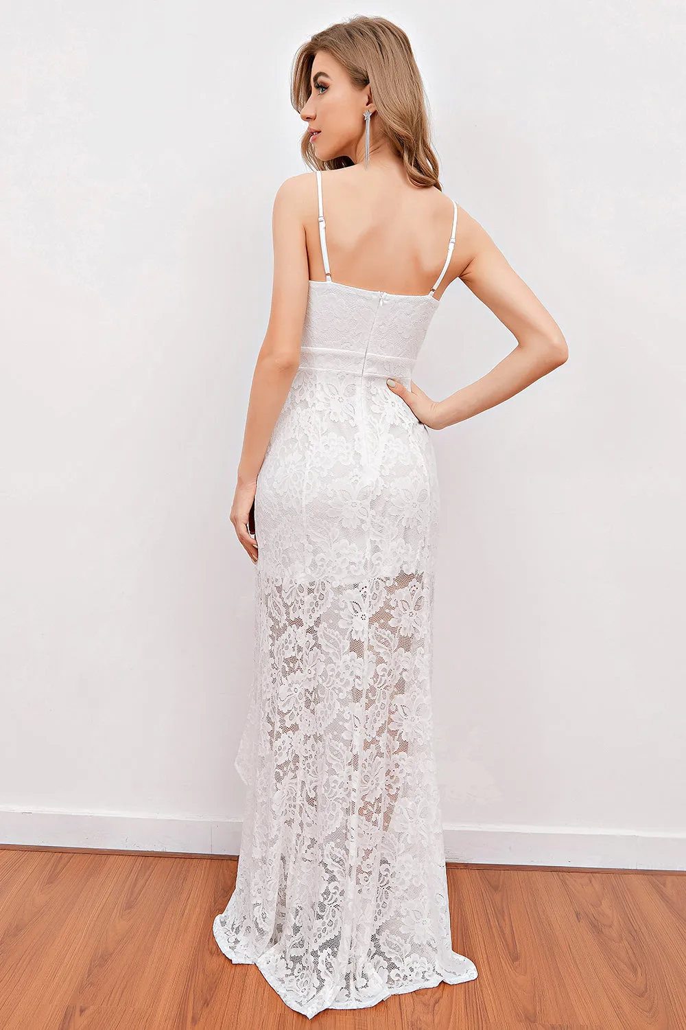 White Lace Beach Wedding Dress sold by Zapaka product image thumbnail 2