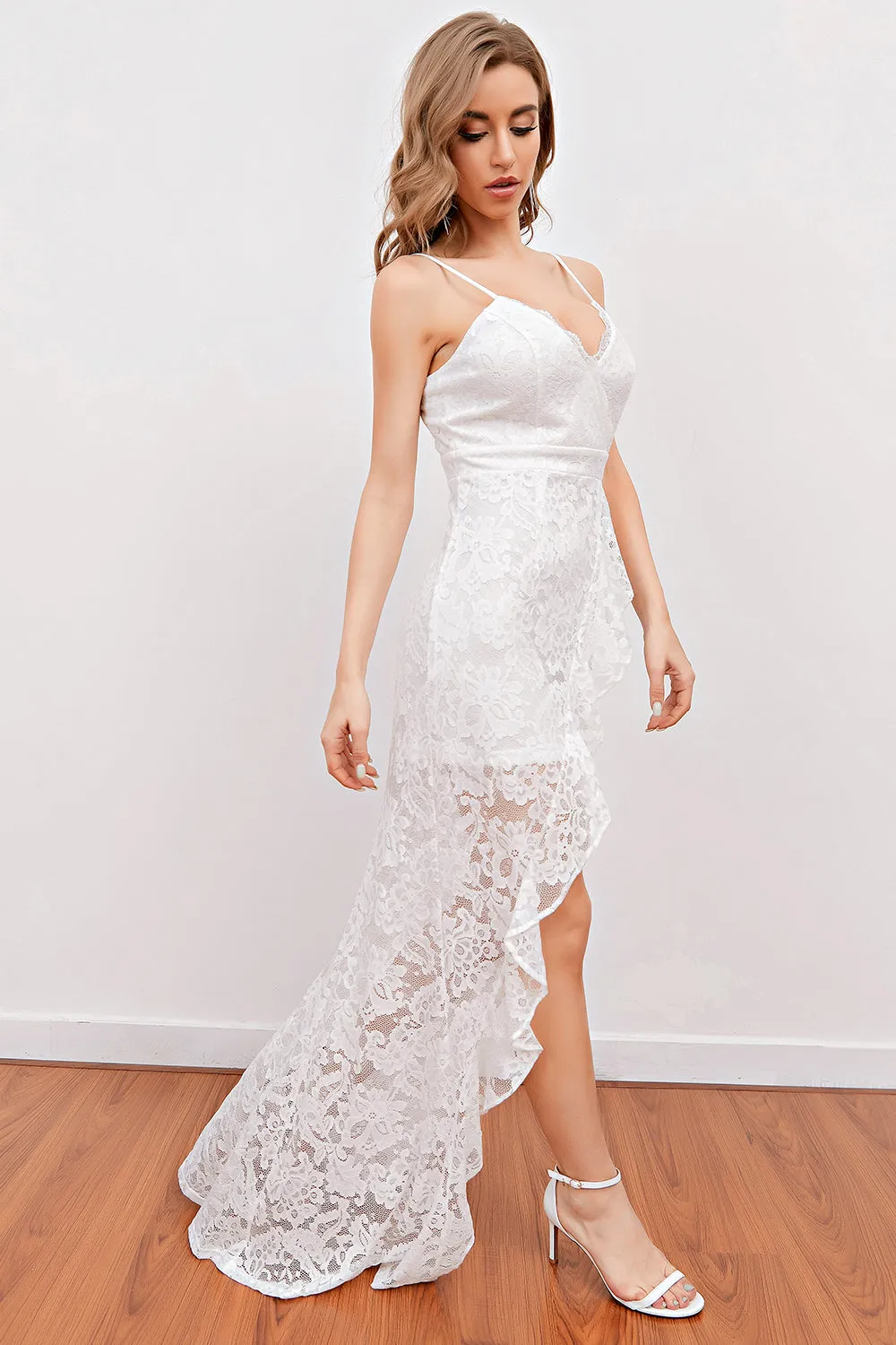 White Lace Beach Wedding Dress sold by Zapaka product image thumbnail 3