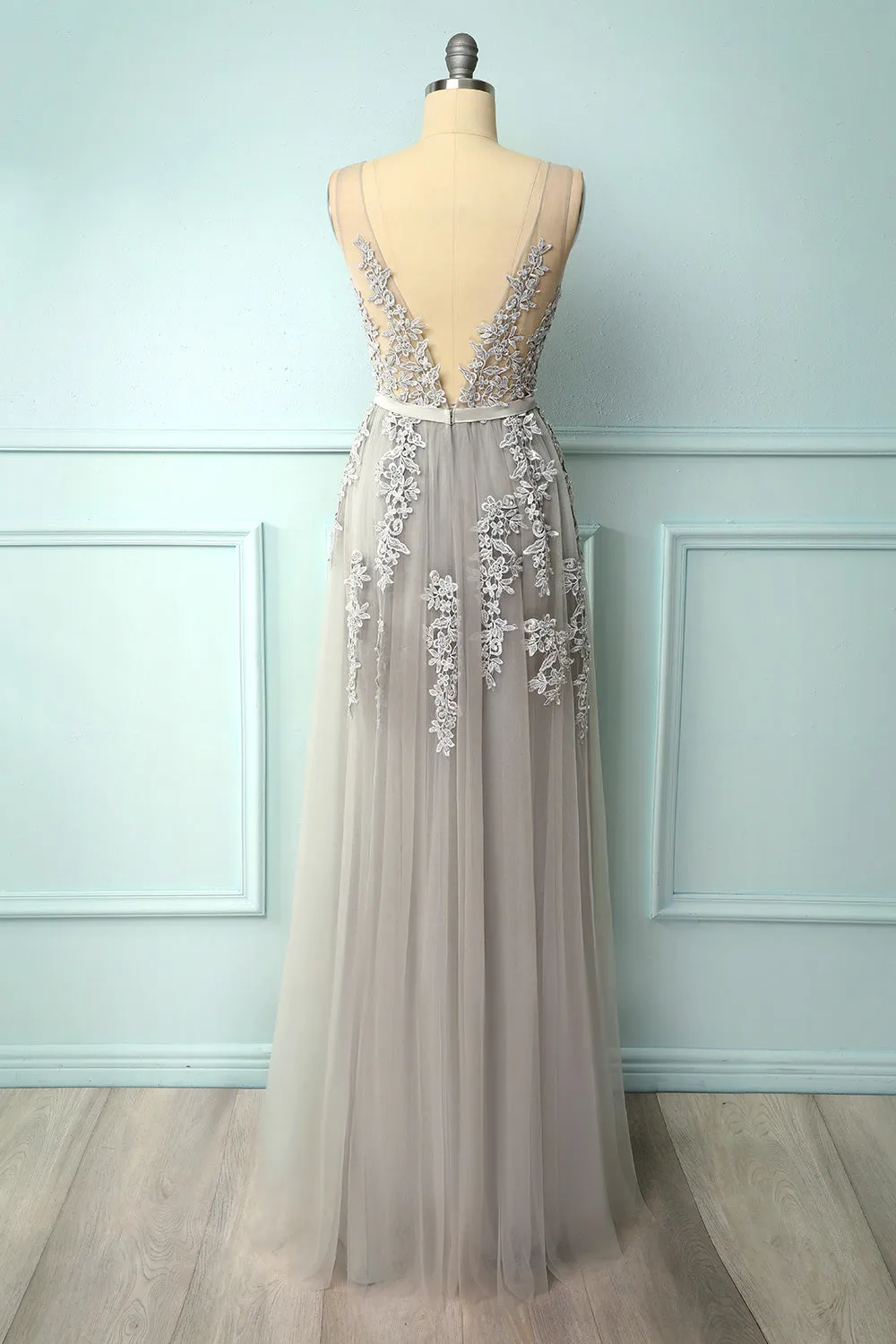 Appliques Long Prom Dress sold by Zapaka product image thumbnail 3