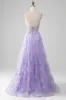 A-Line Sequins Purple Prom Dress with Embroidery sold by Zapaka