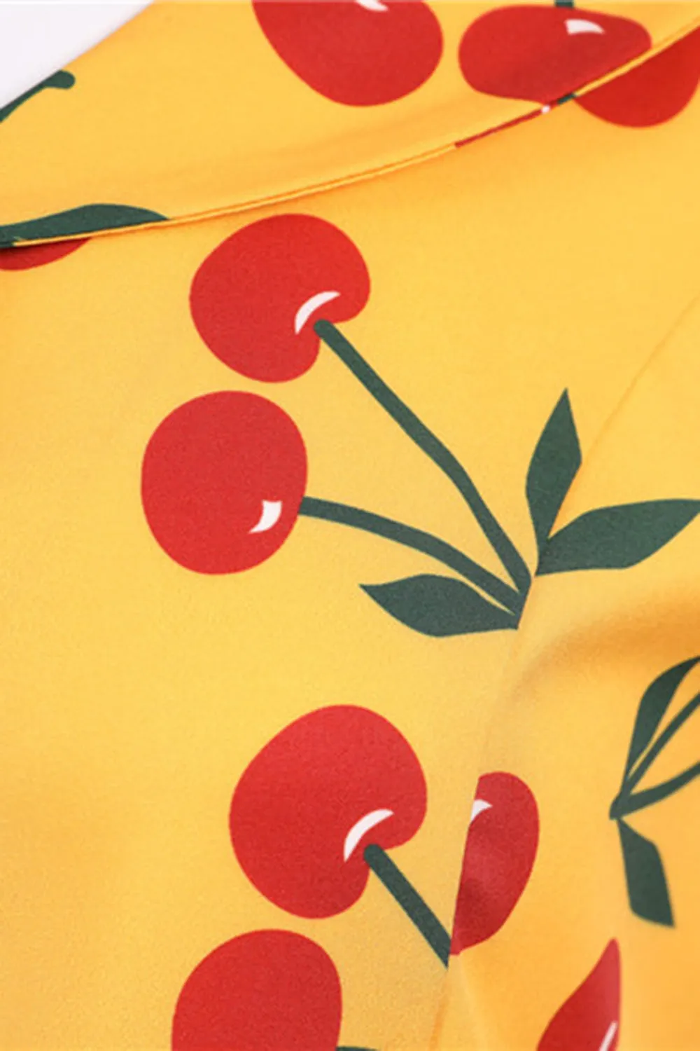 Printed Sleeveless Yellow Vintage Dress sold by Zapaka product image thumbnail 4