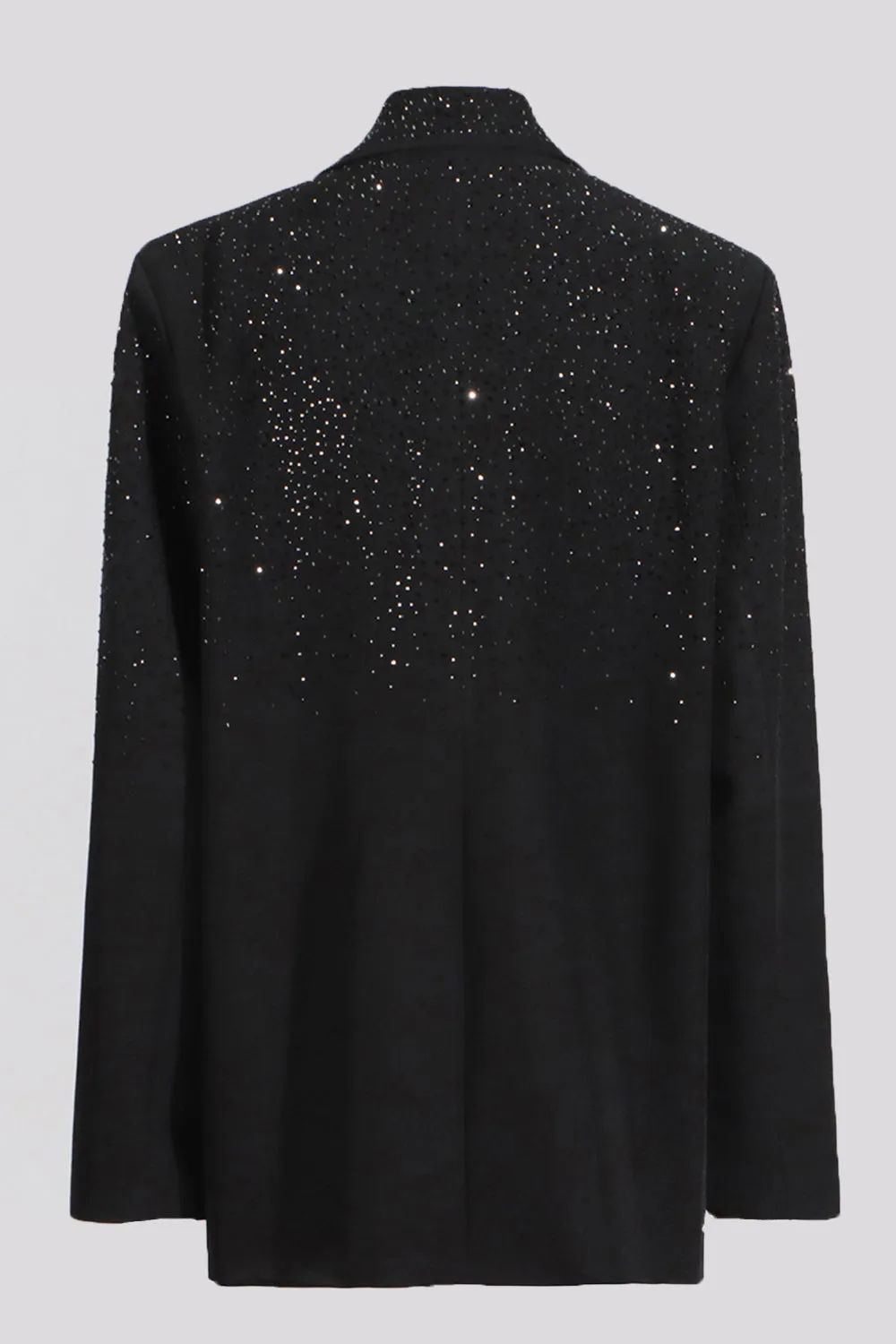 Sparkly Black Notched Lapel Women Blazer with Beading sold by Zapaka product image thumbnail 2