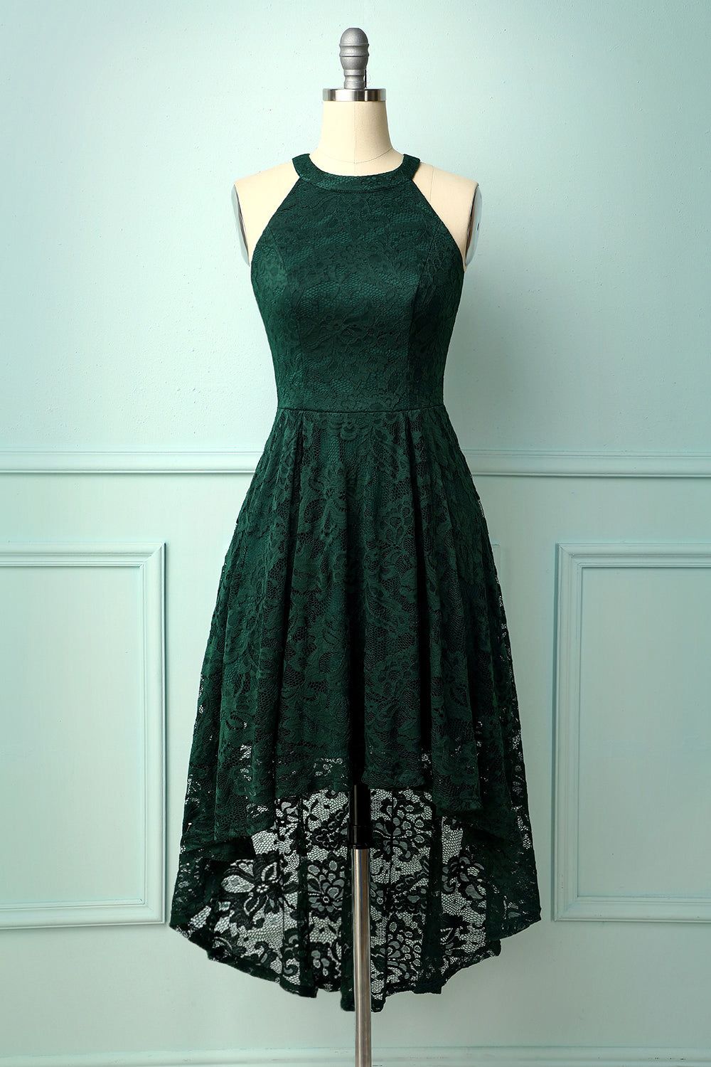 Asymmetrical Green Lace sold by Zapaka