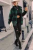 Green Plaid Zipper Fuzzy Jacket Winter Coat sold by Zapaka