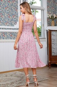 Floral Print Summer Boho Dress sold by Zapaka