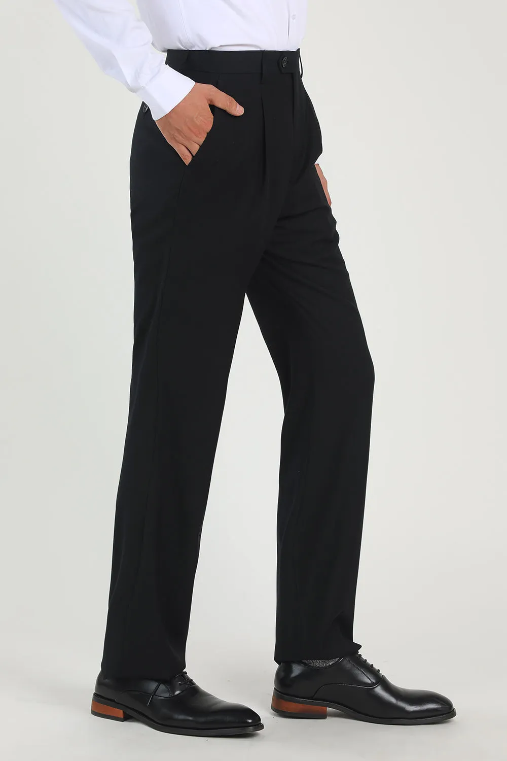 Black High Waisted Suit Pants Mens sold by Zapaka product image thumbnail 2