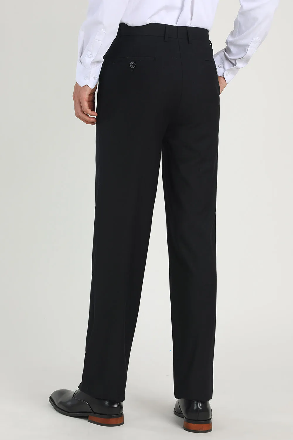 Black High Waisted Suit Pants Mens sold by Zapaka product image thumbnail 3