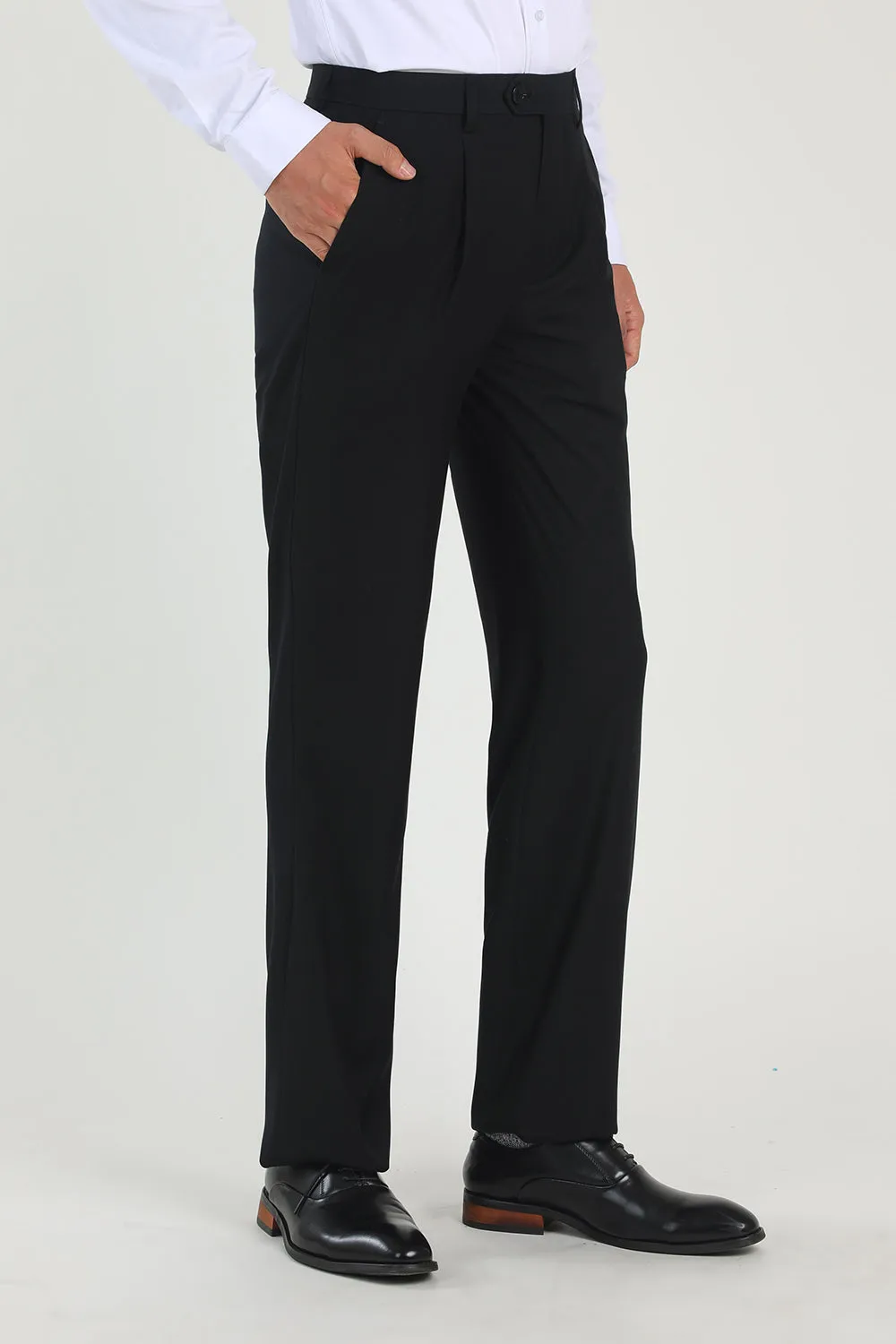 Black High Waisted Suit Pants Mens sold by Zapaka
