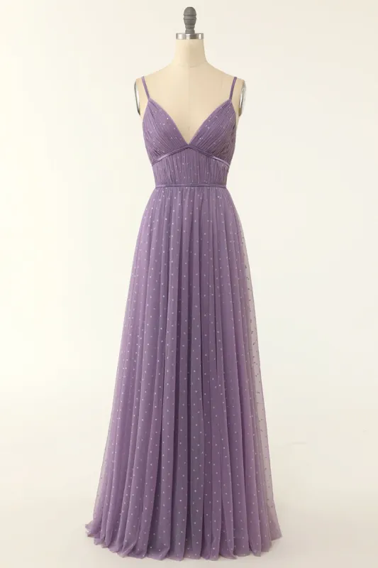 A Line Long Bridesmaid Dress with Ruffles sold by Zapaka