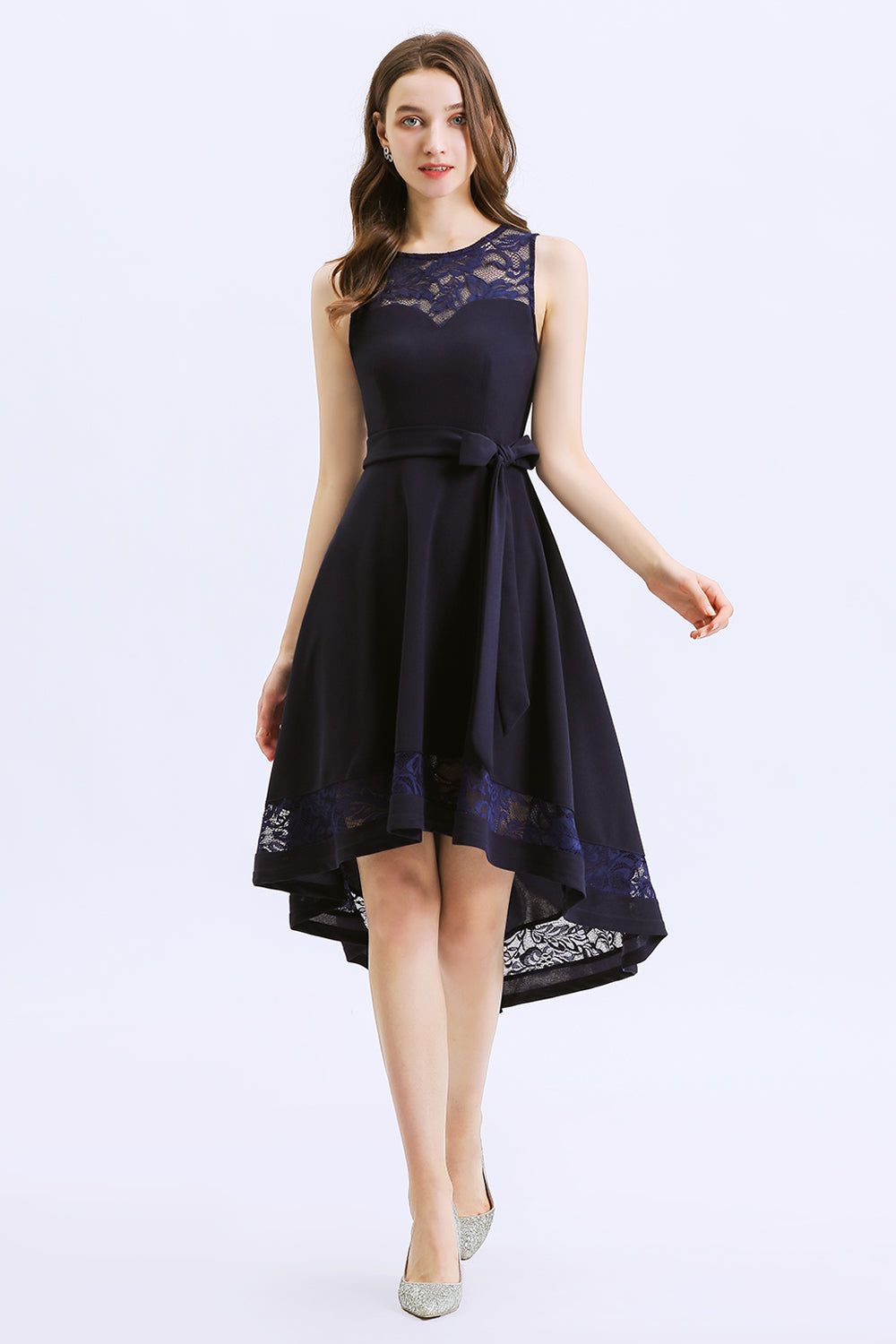 Asymmetrical Navy Dress sold by Zapaka product image thumbnail 5