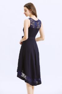 Asymmetrical Navy Dress sold by Zapaka