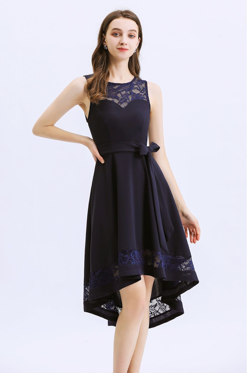 Asymmetrical Navy Dress sold by Zapaka