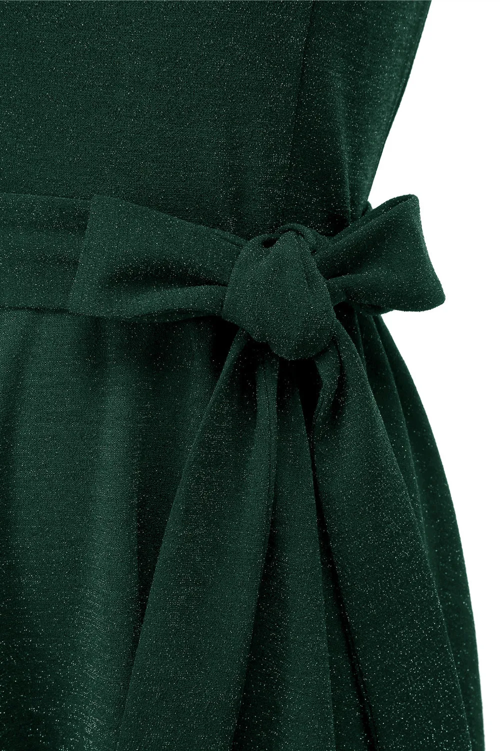Dark Green Vintage 1950s Dress with Sash sold by Zapaka product image thumbnail 3