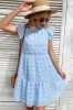 Blue Loose Jacquard Summer Dress sold by Zapaka