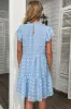 Blue Loose Jacquard Summer Dress sold by Zapaka