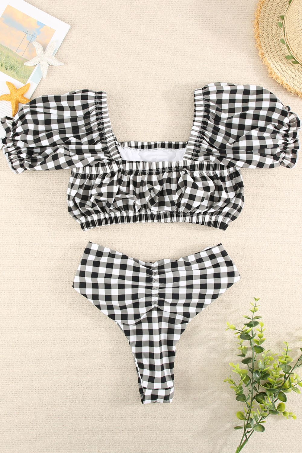 Two Piece Plaid Printed Bikini sold by Zapaka product image thumbnail 4