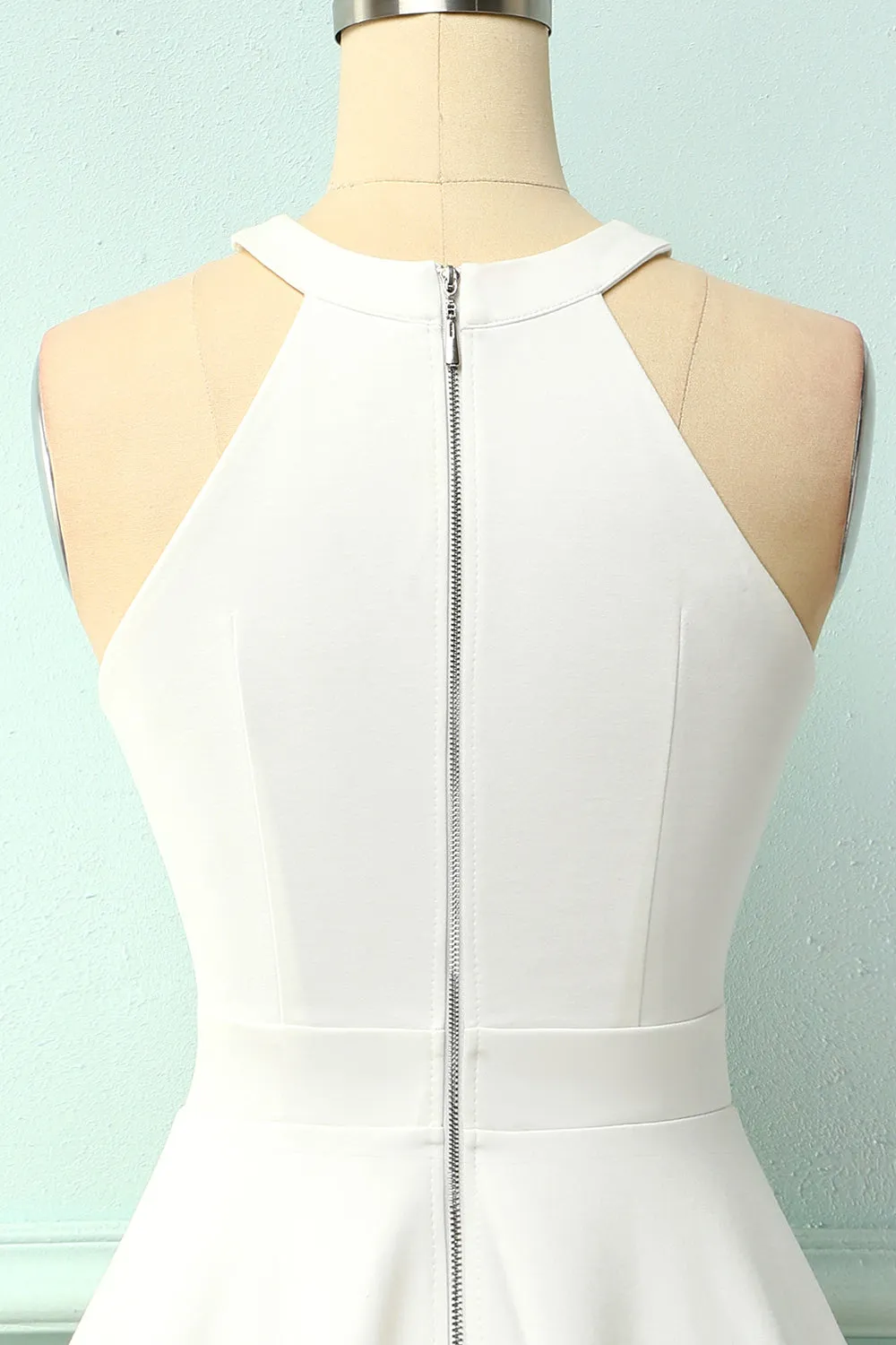 White Hollow Skater Dress sold by Zapaka product image thumbnail 4