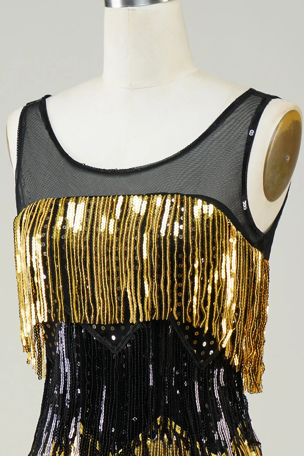 Golden Fringes Flapper Dress with Sequins sold by Zapaka product image thumbnail 5