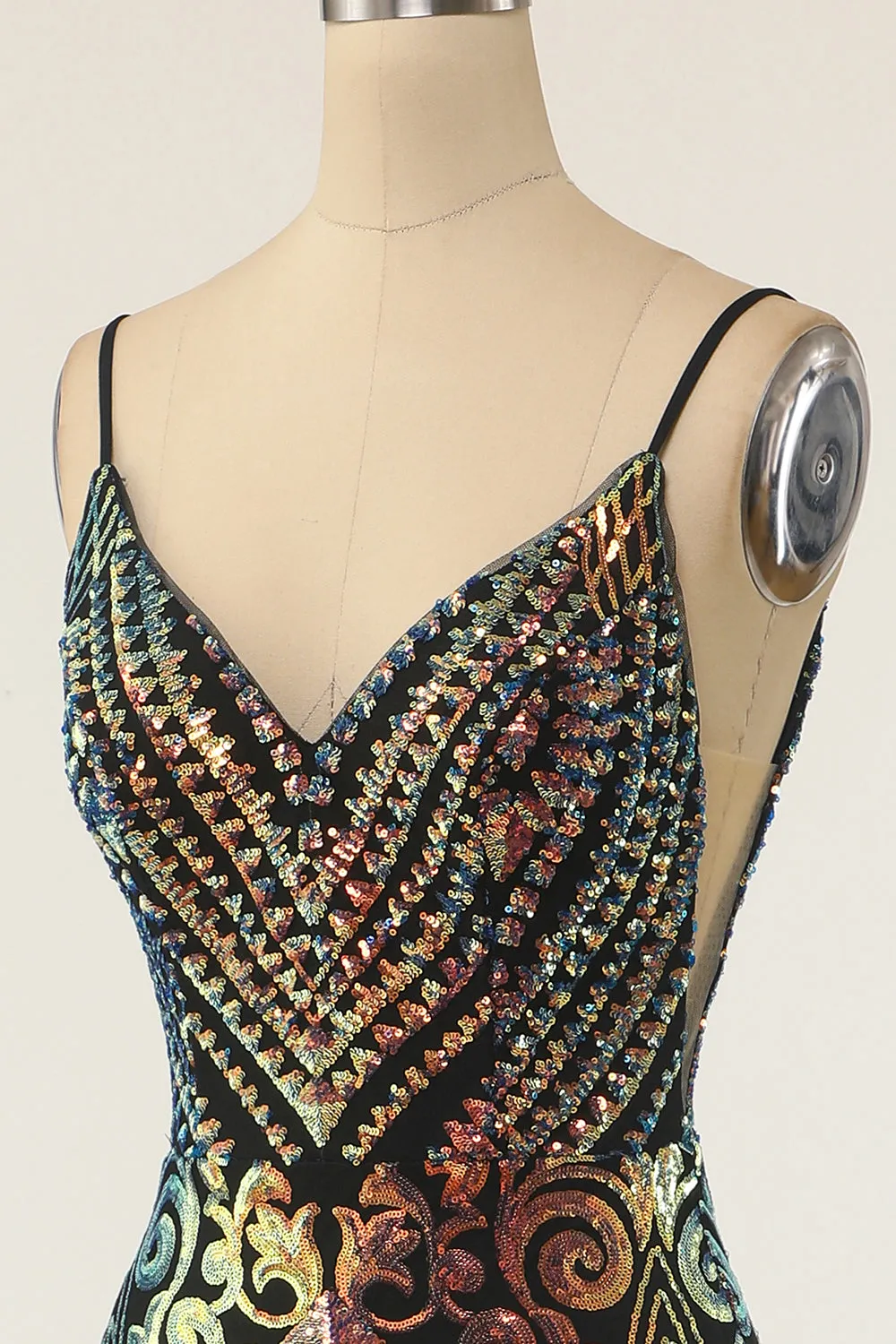 Sequins Black Mermaid Prom Dress sold by Zapaka product image thumbnail 5