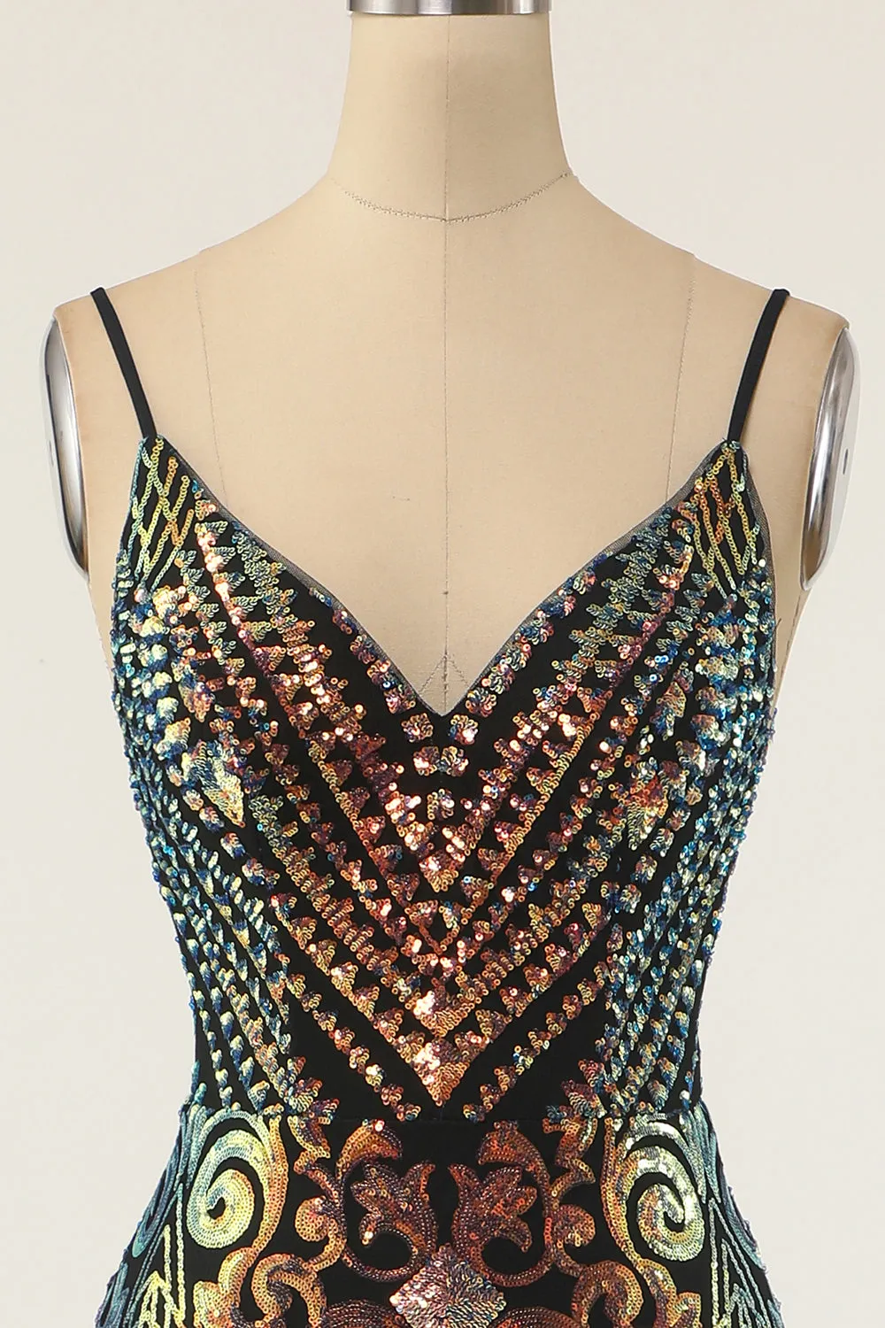 Sequins Black Mermaid Prom Dress sold by Zapaka product image thumbnail 4