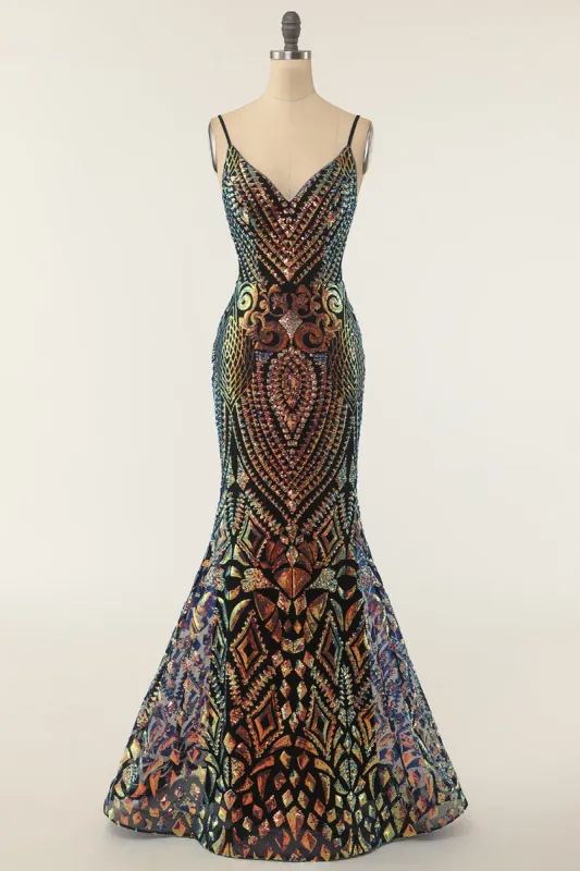 Sequins Black Mermaid Prom Dress sold by Zapaka