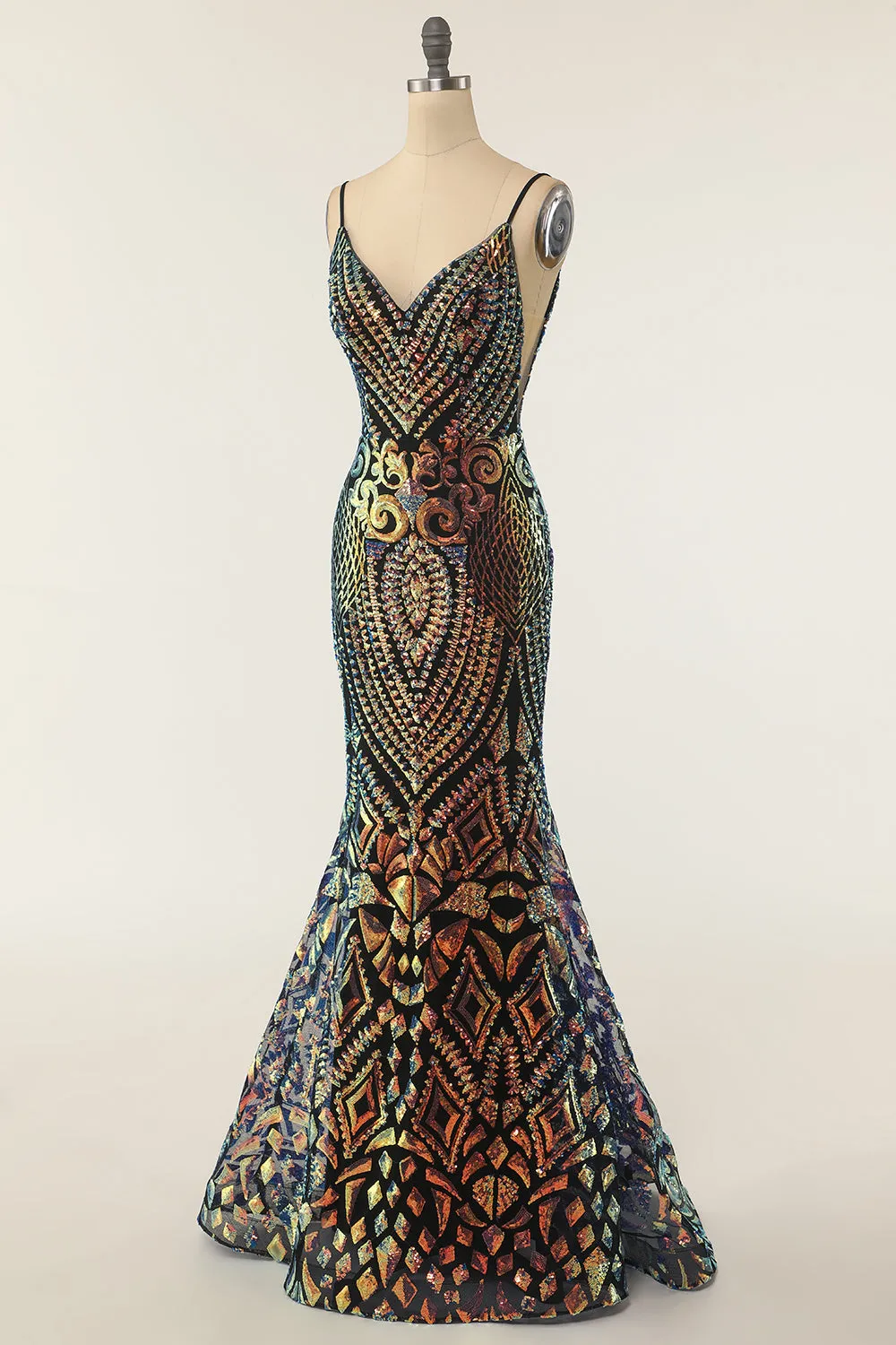 Sequins Black Mermaid Prom Dress sold by Zapaka product image thumbnail 3