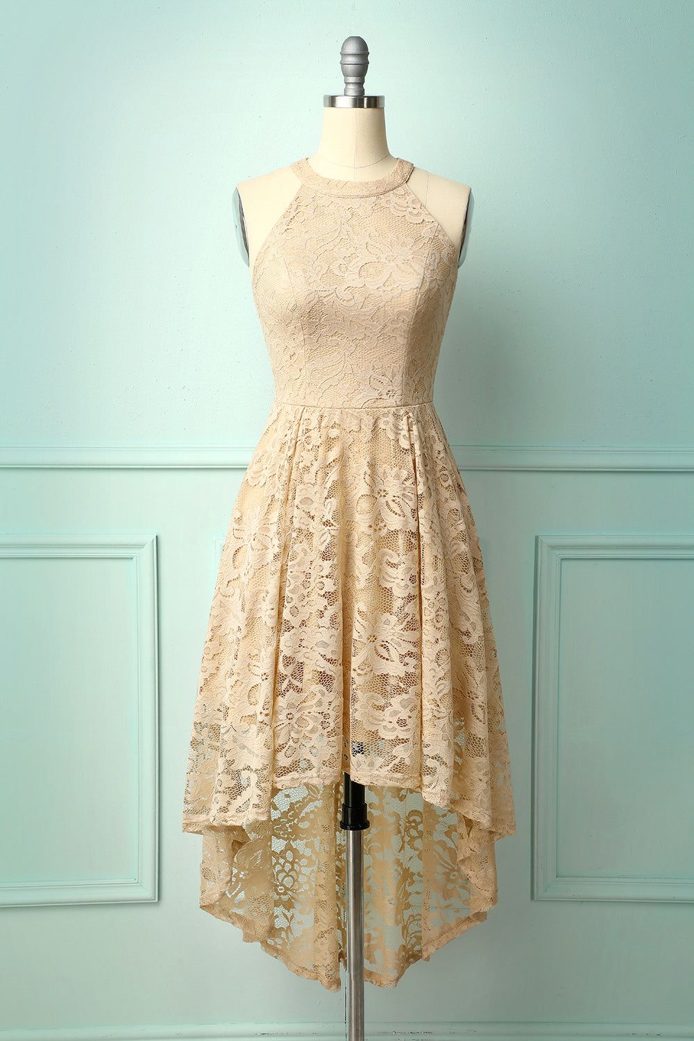 Champagne Lace Dress sold by Zapaka