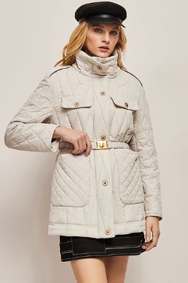 Slim Mid-Length Casual Down Quilted Coat sold by Zapaka