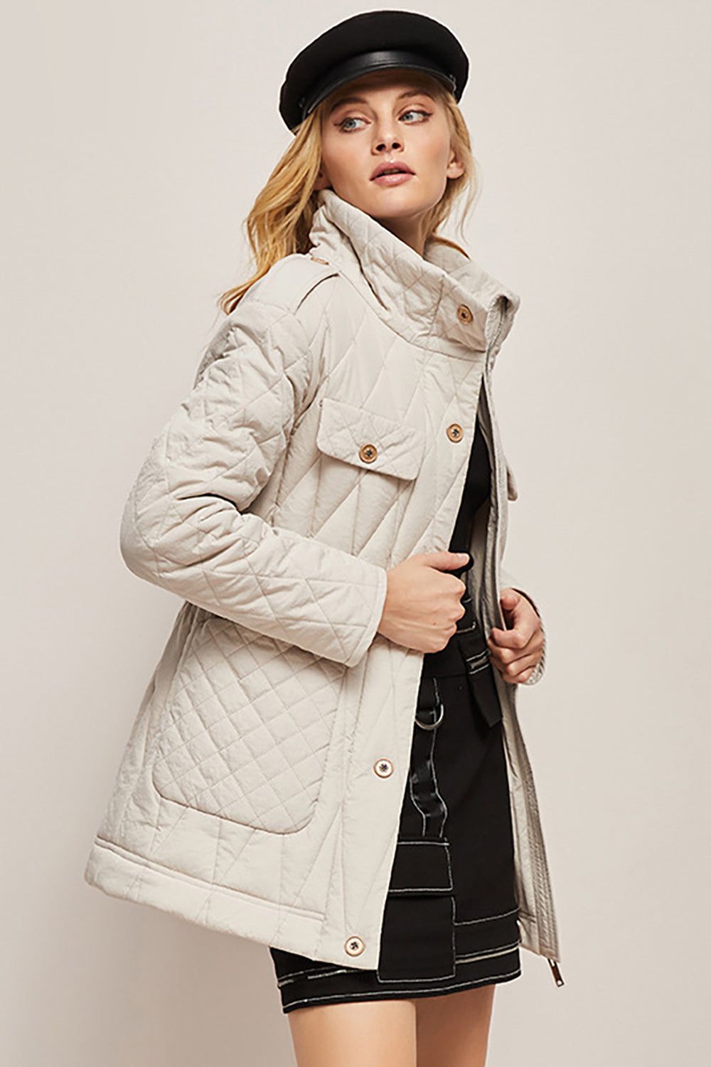 Slim Mid-Length Casual Down Quilted Coat sold by Zapaka product image thumbnail 5