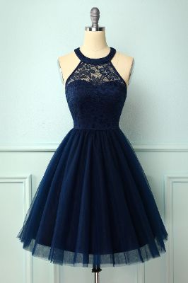 Halter Lace Homecoming Dress sold by Zapaka