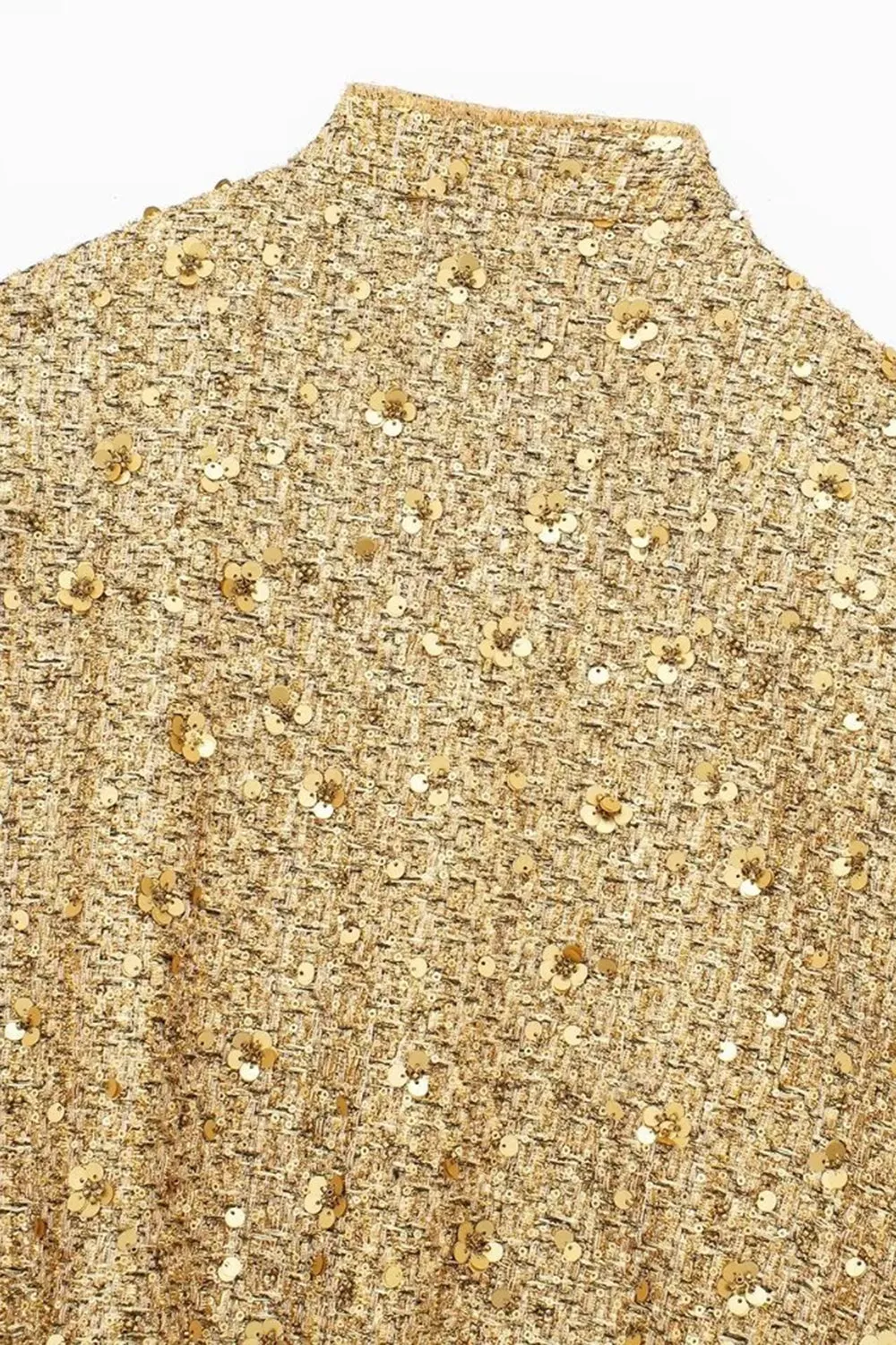 Stylish Golden Sequin Jacket With Pockets sold by Zapaka product image thumbnail 3