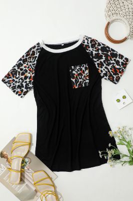 Round Neck Leopard Print T-Shirt sold by Zapaka