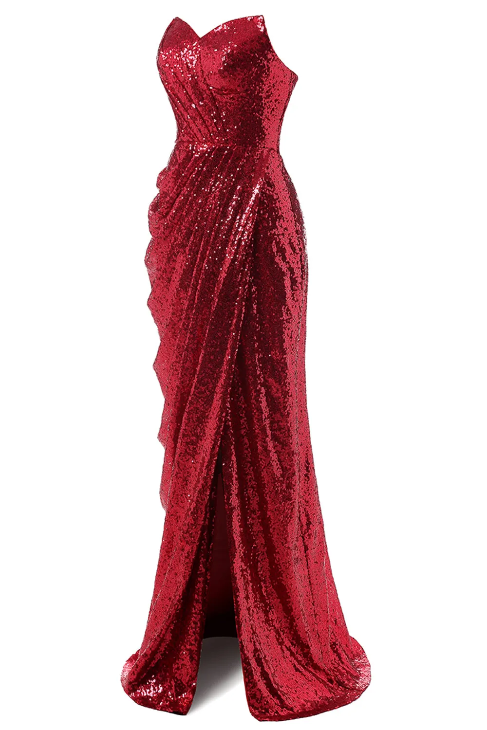 Red Mermaid Sequin Prom Dress sold by Zapaka product image thumbnail 3